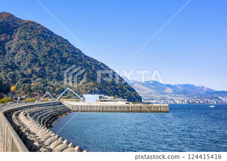 Sea eggs, Mount Takasaki, and Beppu city 124415416