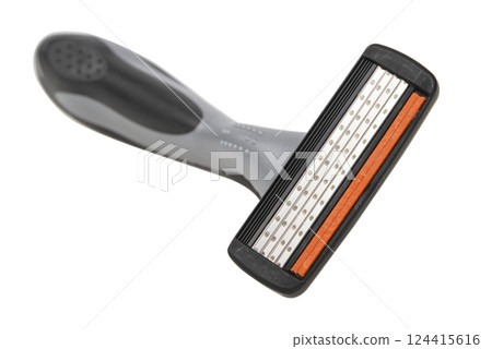 Razor for shaving care isolated on the white background Razor for shaving care isolated on the white background 124415616