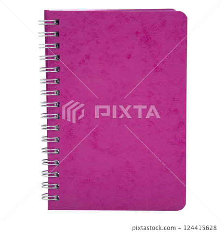 Spiral personal notebook colorful isolated on the white background 124415628