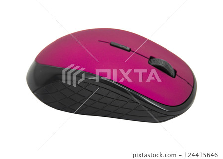 Wireless mouse for pc isolated on the white background Wireless mouse for pc isolated on the white background 124415646
