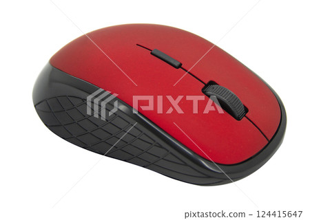Wireless mouse for pc isolated on the white background Wireless mouse for pc isolated on the white background 124415647