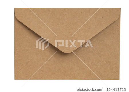 Craft envelope letter mail isolated on the white background Craft envelope letter mail isolated on the white background 124415713