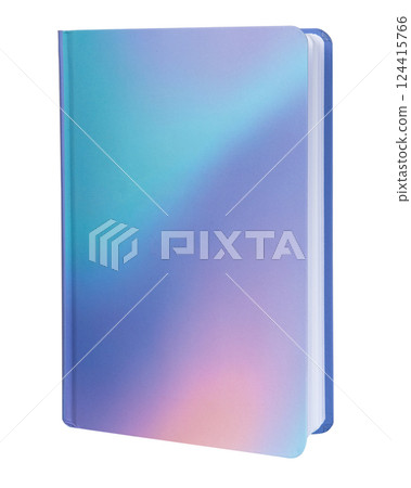 Cute rainbow colorful notebook isolated on the white background 124415766