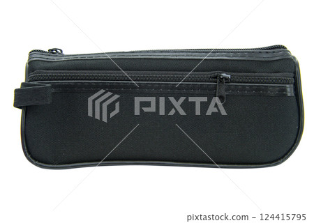 Pen pencil case for school isolated on the white background 124415795