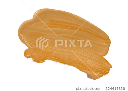 Acrylic pastel paint brush track blank art isolated on the white background 124415830