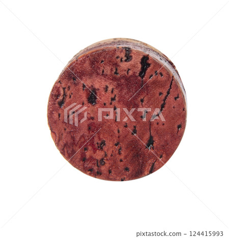 Vintage wine cork cap isolated on the white background Vintage wine cork cap isolated on the white background 124415993