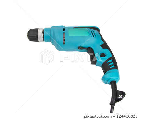 Drill instrument building tool isolated on white background 124416025