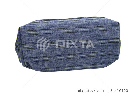 Cosmetic or pencil pen case container isolated on the white background Cosmetic or pencil pen case container isolated on the white background 124416100