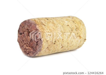 Wine cork cap isolated on the white background Wine cork cap isolated on the white background 124416264