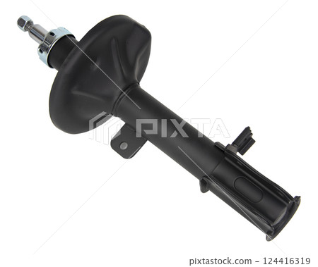 shock absorber automotive car detail isolated on the white background shock absorber automotive car detail isolated on the white background 124416319