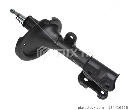 shock absorber automotive car detail isolated on the white background shock absorber automotive car detail isolated on the white background 124416336