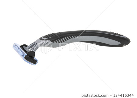 Black razor for shaving tool cosmetic beauty object isolated on the white background Black razor for shaving tool cosmetic beauty object isolated on the white background 124416344