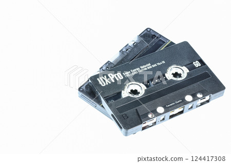High-end ViHigh-end Vintage analog Cassette Tape Type II in retro collection, isolated on white background.ntage analog Cassette Tape Type II in retro collection, isolated on white background. High-end ViHigh-end Vintage analog Cassette Tape Type II in retro collection, isolated on white background.ntage analog Cassette Tape Type II in retro collection, isolated on white background. 124417308