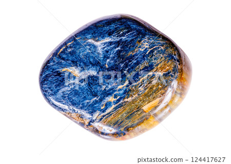 pietersite PAR mineral stone on white background 124417627