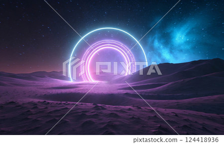 Through the sands: the phenomenon of a light portal in the heart of the desert 124418936