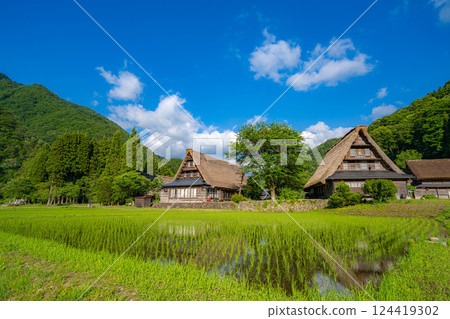 [World Heritage] Gokayama and Suganuma Gassho-style Village in early summer [Toyama Prefecture] 124419302