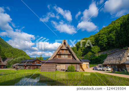 [World Heritage] Gokayama and Suganuma Gassho-style Village in early summer [Toyama Prefecture] 124419304