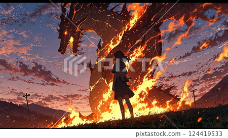 火龍與女子高中生 124419533