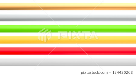 Colored security warning tapes, 3D rendering 124420268