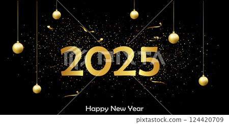 new year, vector, decoration 124420709