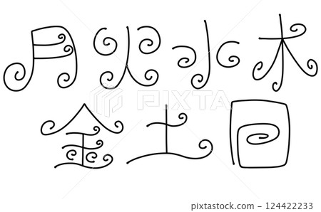 一組簡單、鬆散設計的星期幾 124422233