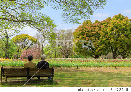 A serene view of the tulip fields at Expo Commemoration Park A serene view of the tulip fields at Expo Commemoration Park 124422346