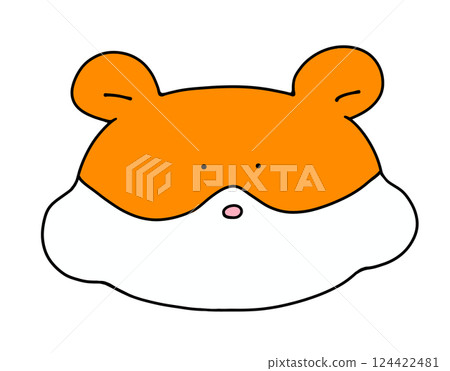 簡單輕鬆的倉鼠動物圖標,純色 簡單輕鬆的倉鼠動物圖標,純色 124422481