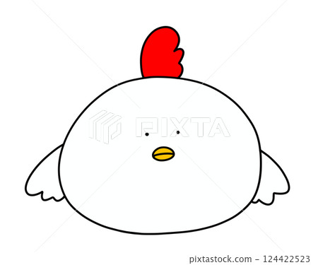 A simple chicken animal icon, solid color A simple chicken animal icon, solid color 124422523