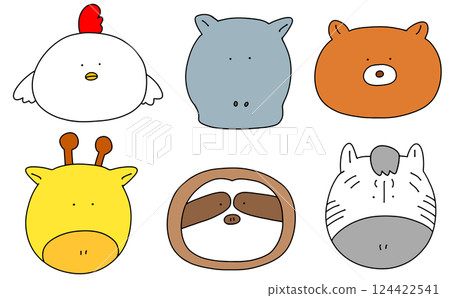 Loose and simple animal icon set 4 - solid color Loose and simple animal icon set 4 - solid color 124422541