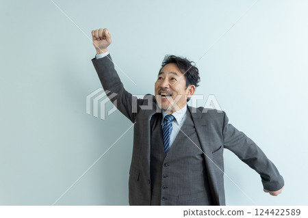 High-tension middle-aged man High-tension middle-aged man 124422589