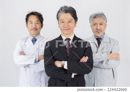 Middle-aged men with various occupations 124422600