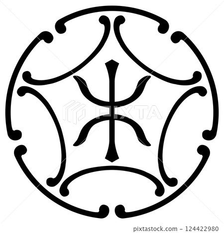 這是一個家族徽章。名為五串鉤木字。 這是一個家族徽章。名為五串鉤木字。 124422980