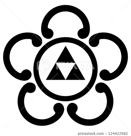 這是一個家族徽章。它有五個環、一個圓圈和三個刻度。 這是一個家族徽章。它有五個環、一個圓圈和三個刻度。 124422982