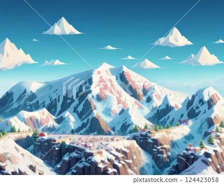 北阿爾卑斯山脈、鹿島槍山的插圖 124423058