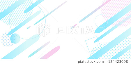 Summer-inspired geometric pattern background illustration: Geometric gradient Memphis Summer-inspired geometric pattern background illustration: Geometric gradient Memphis 124423098