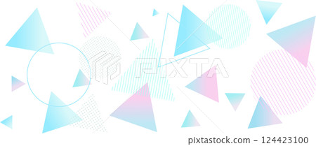 Summer-inspired geometric pattern background illustration: Geometric gradient Memphis 124423100