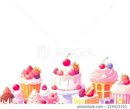 Cake and white background 124423101