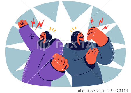 Decisive Arabic women protest on demonstration 124423164