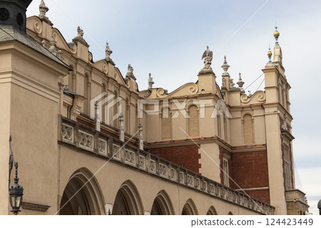 Krakow Cloth Hall: Architectural Detail with Arches and Stonework 124423449
