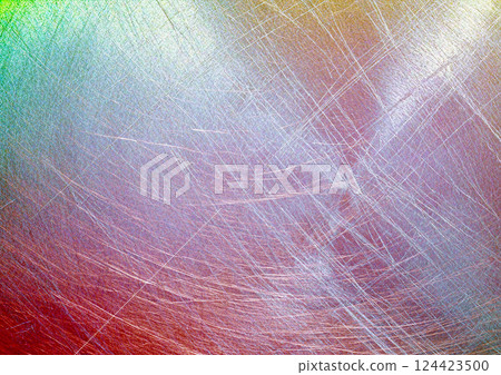 Colorful shiny scratched metallic background image 124423500