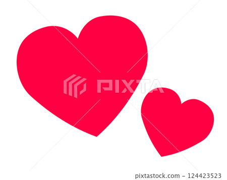 兩個紅色的心形圖標 兩個紅色的心形圖標 124423523