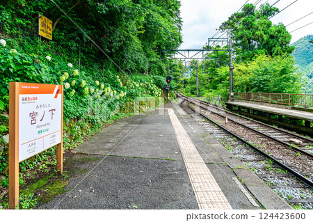 [Kanagawa Prefecture] Miyanoshita Station in Hakone, surrounded by lush nature 124423600