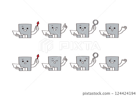 Company character illustration set Company character illustration set 124424194