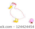 Cute duck illustration material 124424454