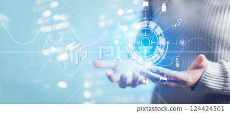 Medicine doctor and hand touching icon medical network connection with modern virtual screen interface, medical health and life insurance business, medical technology network concept. Medicine doctor and hand touching icon medical network connection with modern virtual screen interface, medical health and life insurance business, medical technology network concept. 124424501