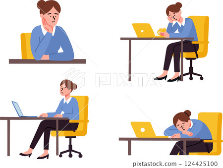 Business women suffering from work 124425100