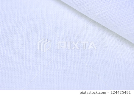 white hemp viscose natural fabric cloth, sackcloth rough texture of textile fashion 124425491
