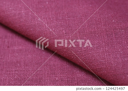 red hemp viscose natural fabric cloth color, sackcloth rough texture of textile fashion red hemp viscose natural fabric cloth color, sackcloth rough texture of textile fashion 124425497