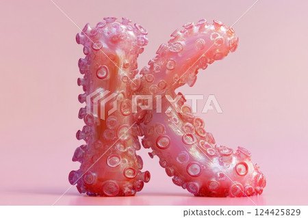 The letter K is made up of many small dots 124425829