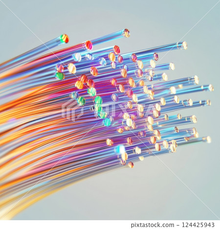 A colorful, multi-colored wire with many different colored lines A colorful, multi-colored wire with many different colored lines 124425943